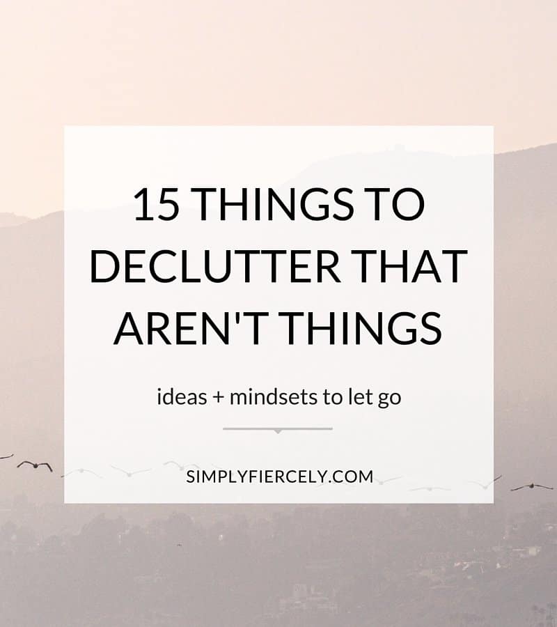 Decluttering your home is obviously a big part of embracing minimalism - but there is more to the conversation. In this list, I’m looking at ideas and mindsets that aren’t contributing to my life and could use letting go >> A list of things to declutter (that aren't 'things')