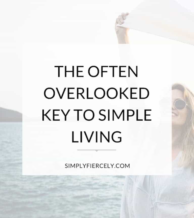 Picture Idea: The Often Overlooked Key To Simple Living